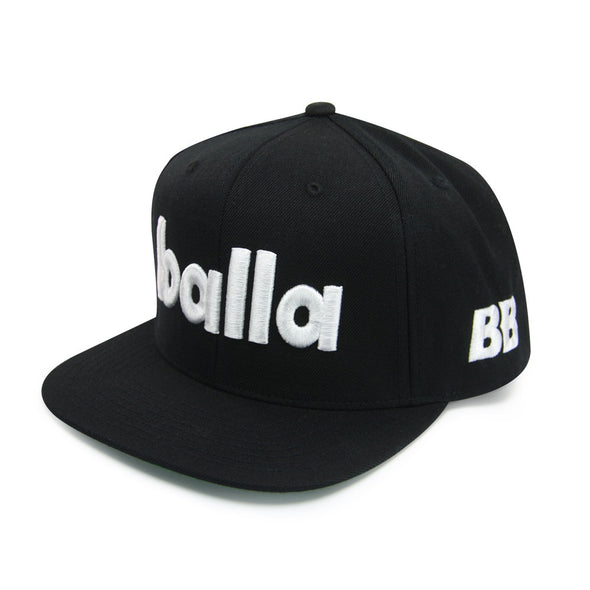 Balla Logo Snapback Cap | Black/White